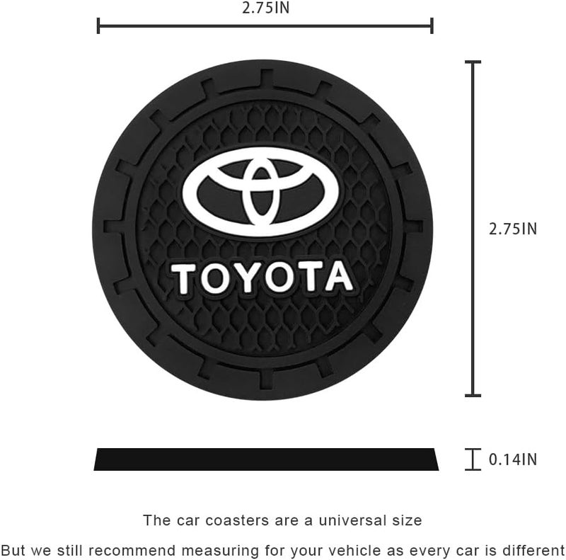 BFIVEANTE Car Cup Holder Coaster for Toyota Silicone Cupholder Coaster,Car Interior Accessories,2.75 Inch 2 Pieces - Image 2